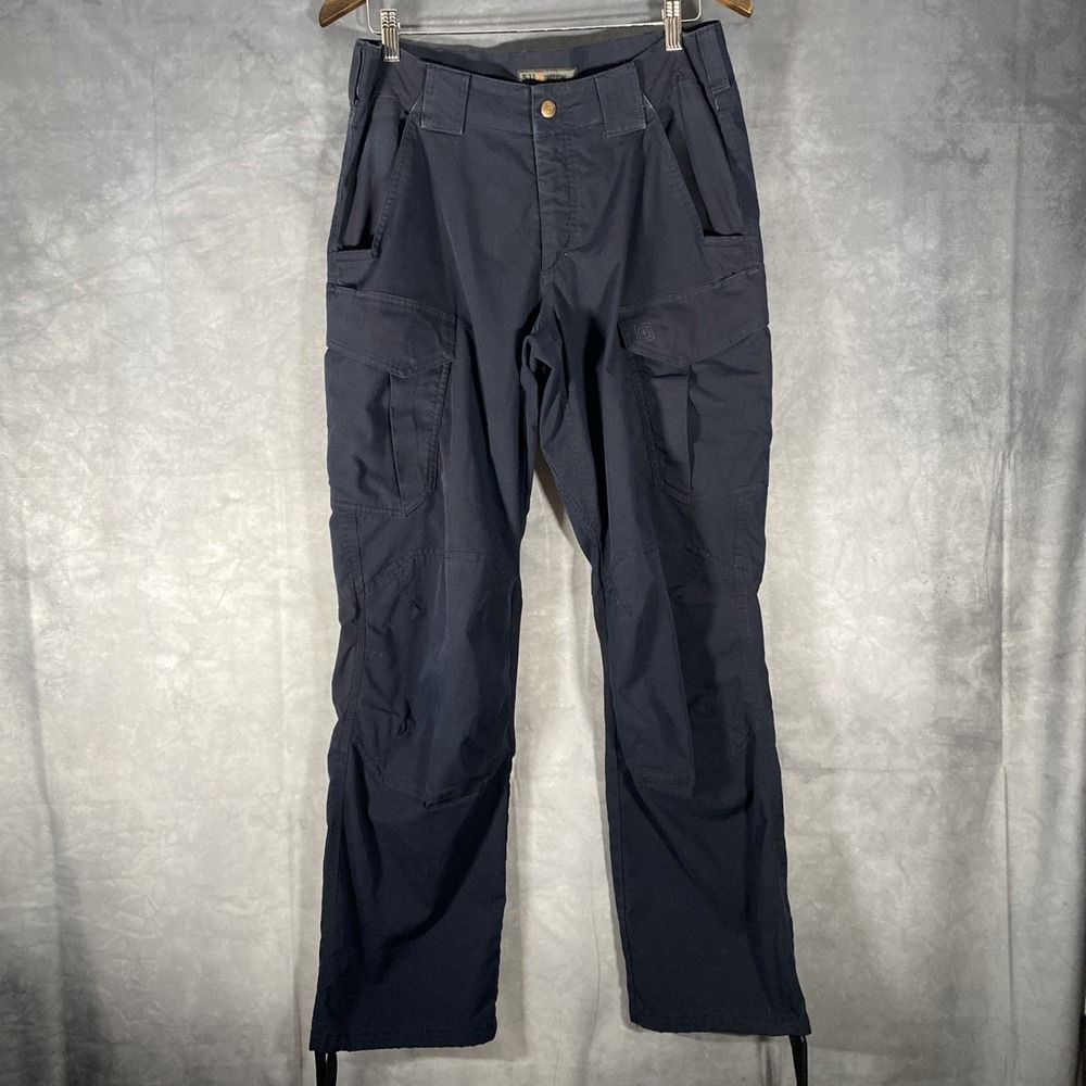 5.11 511 Tactical Pants Men's 34x30 EMS Navy Blue Stretch Cargo Camp Hike Fish
